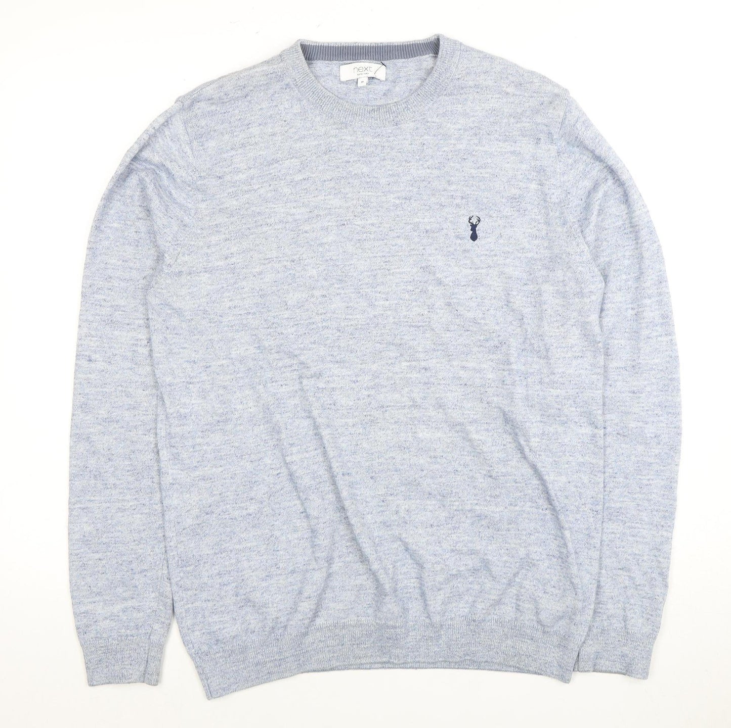 Next Men's Blue Pullover M - Casual Cotton Blend