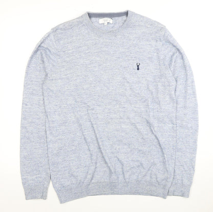 Next Men's Blue Pullover M - Casual Cotton Blend