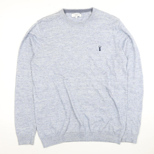 Next Men's Blue Pullover M - Casual Cotton Blend