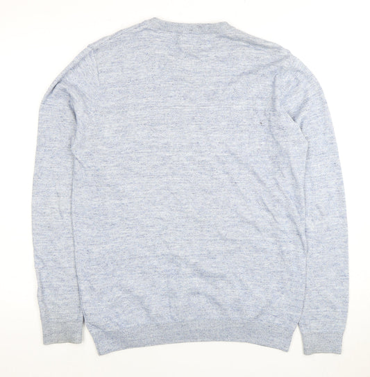 Next Men's Blue Pullover M - Casual Cotton Blend