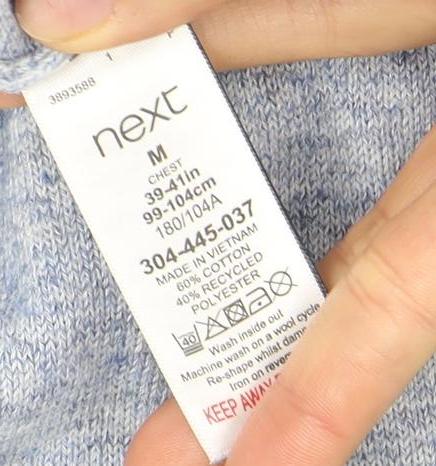 Next Men's Blue Pullover M - Casual Cotton Blend