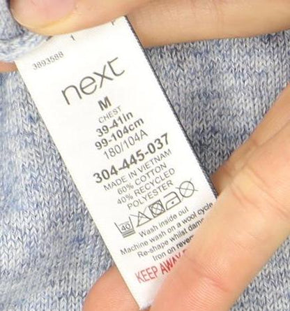 Next Men's Blue Pullover M - Casual Cotton Blend