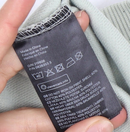 H&M Men's Green Crew Neck Pullover, Size S