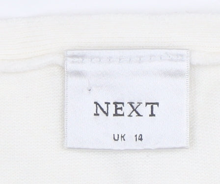 Womens UK Size 14 NEXT Ivory Pullover Jumper
