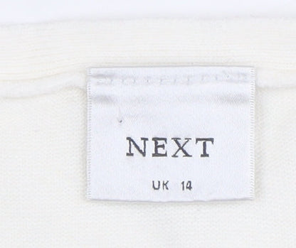 Womens UK Size 14 NEXT Ivory Pullover Jumper