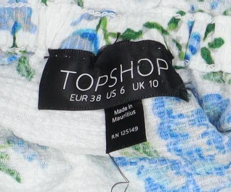 Womens UK Size 10 Topshop Multicoloured Camisole Blouse