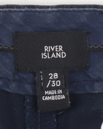 River Island Women's Blue Chino Trousers Size 28/30