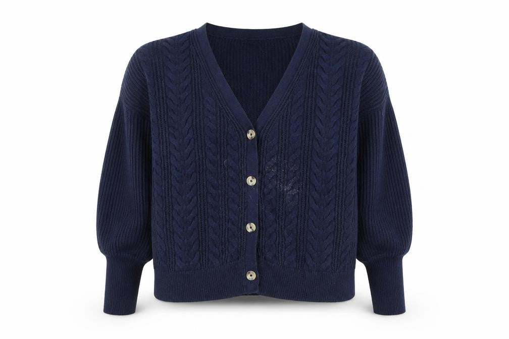 Womens UK Size L Marks and Spencer Blue Cardigan Jumper