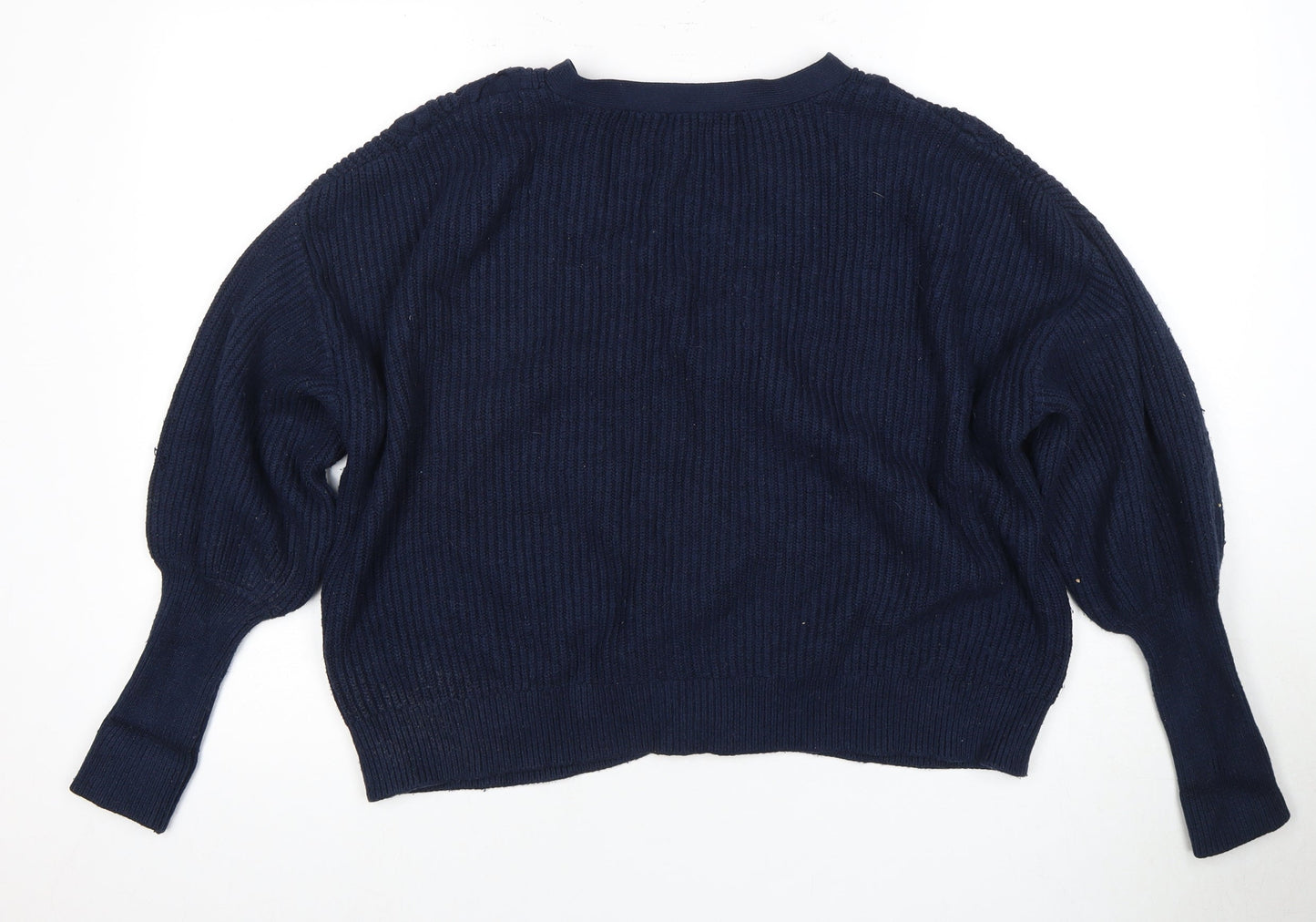 Womens UK Size L Marks and Spencer Blue Cardigan Jumper