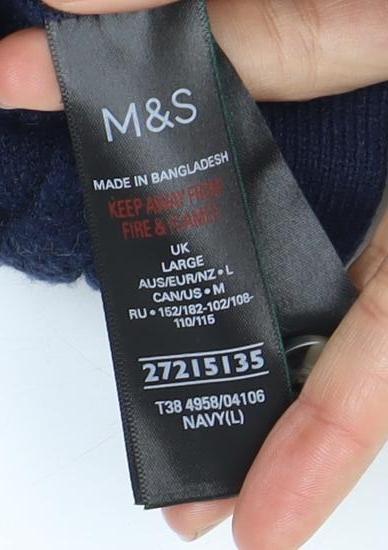 Womens UK Size L Marks and Spencer Blue Cardigan Jumper