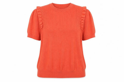 Marks and Spencer Women's Orange Ruffle Blouse