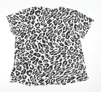 Womens UK Size 2XL Zara Black Basic T-Shirt