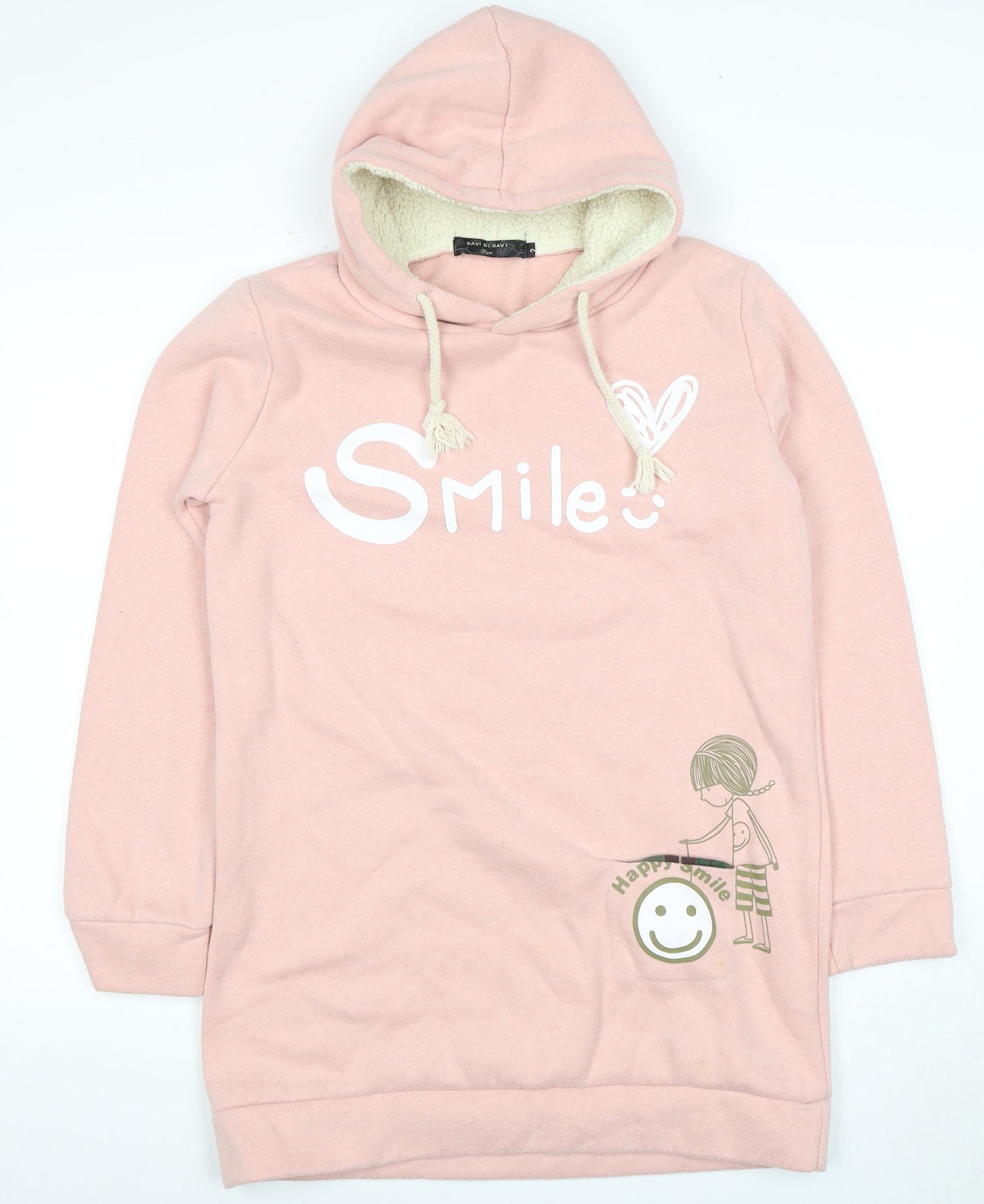 Gavi di Gavi Women's Pink Pullover Hoodie, UK 4, Casual Style