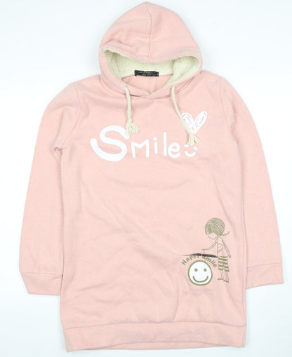 Gavi di Gavi Women's Pink Pullover Hoodie, UK 4, Casual Style