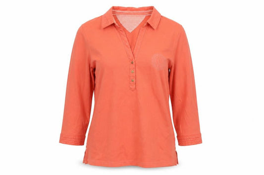 Womens UK Size M Viyella Orange Basic Blouse