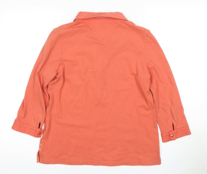 Womens UK Size M Viyella Orange Basic Blouse