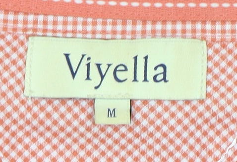 Womens UK Size M Viyella Orange Basic Blouse