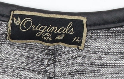 Originals Women's Grey Long Sleeve Dress Size 14