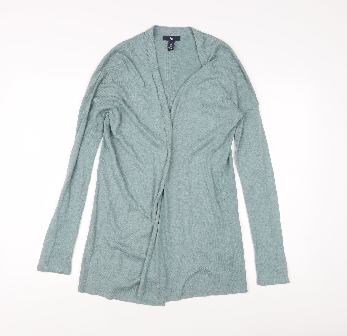 Gap Women's Blue Open Front Cardigan, Size S, Knit Cotton Blend