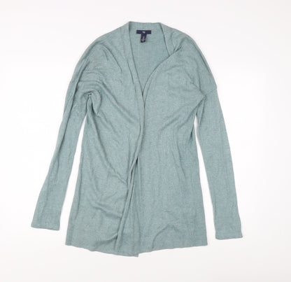 Gap Women's Blue Open Front Cardigan, Size S, Knit Cotton Blend