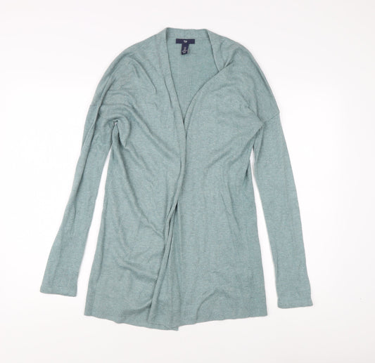 Gap Women's Blue Open Front Cardigan, Size S, Knit Cotton Blend