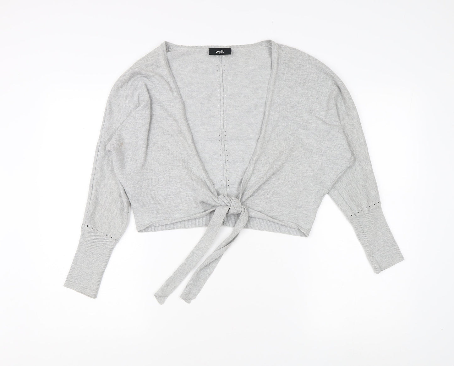 Womens UK Size S Wallis Grey Cardigan Jumper