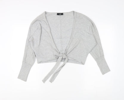 Womens UK Size S Wallis Grey Cardigan Jumper