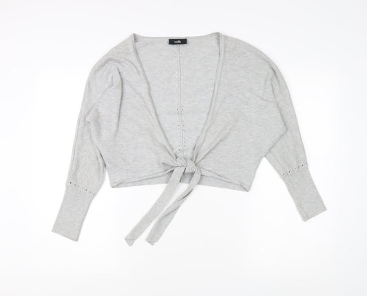 Womens UK Size S Wallis Grey Cardigan Jumper
