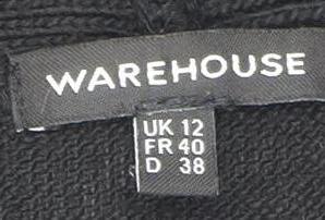 Womens UK Size 12 Warehouse Black Cardigan Jumper