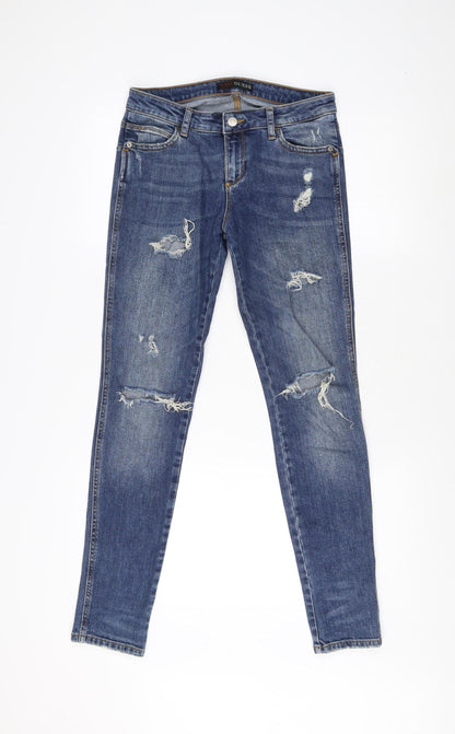Guess Women's Blue Skinny Distressed Jeans Size 10