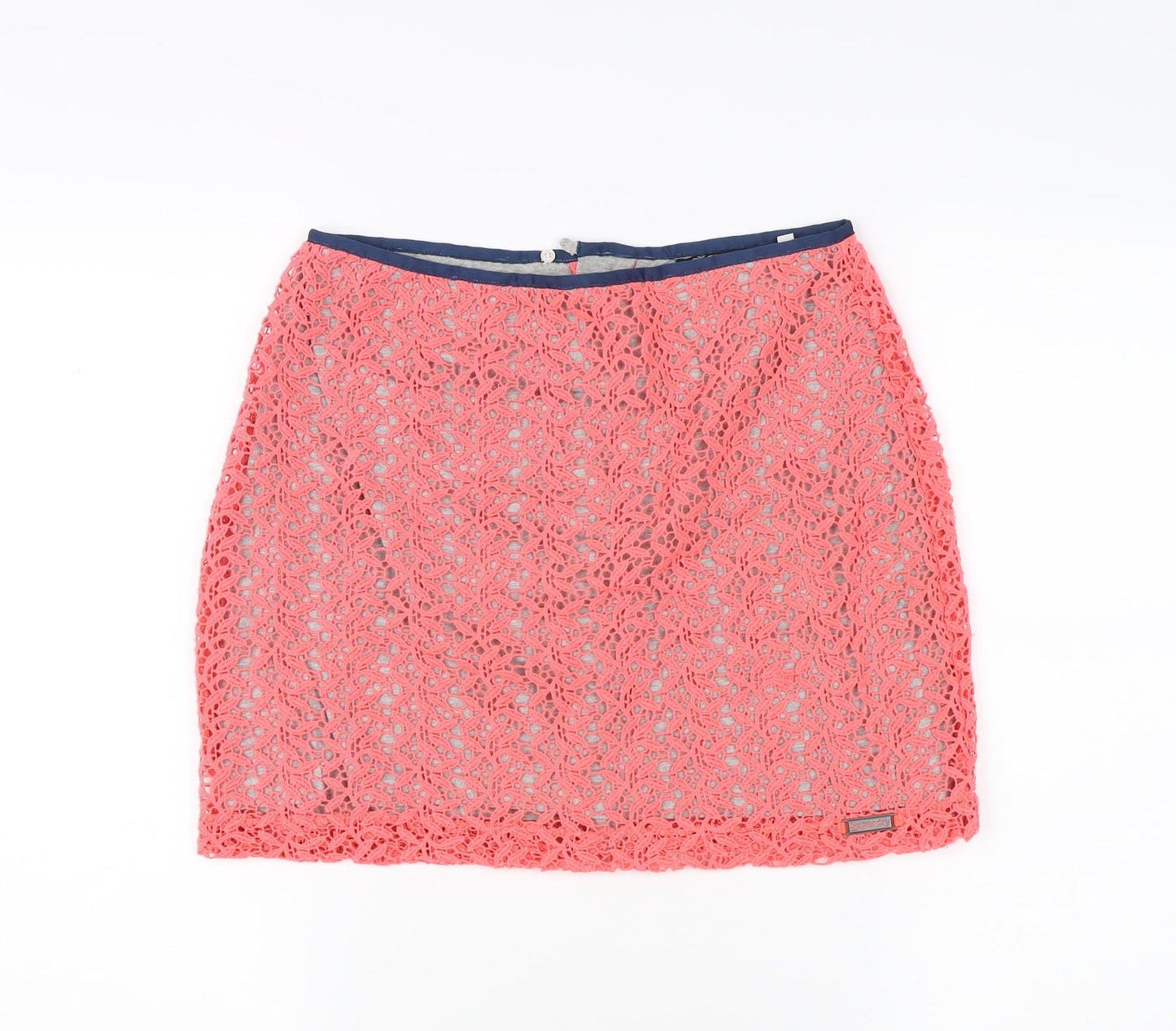 Womens UK Size S Superdry Straight & Pencil Lace Skirt