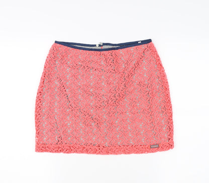 Womens UK Size S Superdry Straight & Pencil Lace Skirt