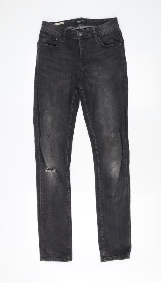 Jack & Jones Men's Black Skinny Jeans - Size 28