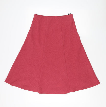 Honor Millburn Women's Red A-Line Midi Skirt Size 10