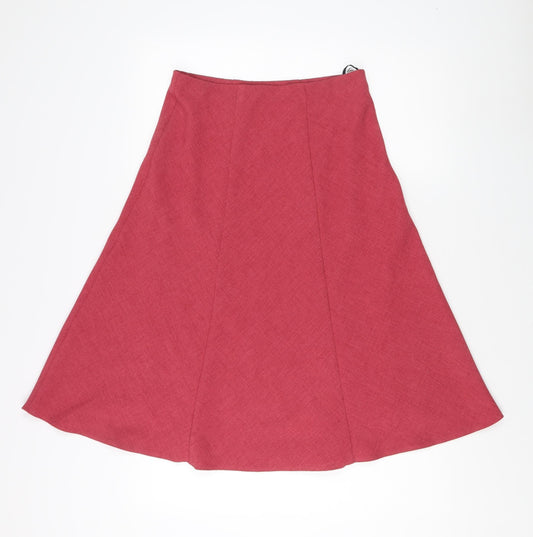 Honor Millburn Women's Red A-Line Midi Skirt Size 10