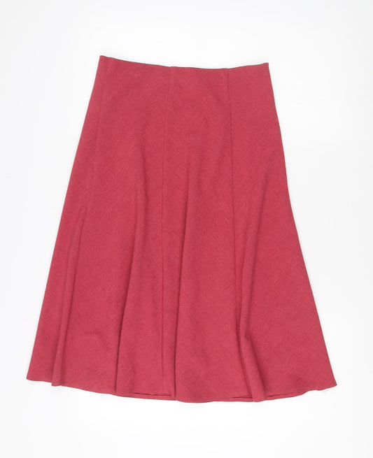 Honor Millburn Women's Red A-Line Midi Skirt Size 10
