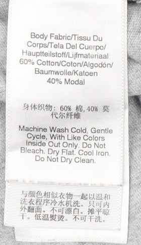 DKNY Women's Grey Basic T-Shirt, M, Casual Style