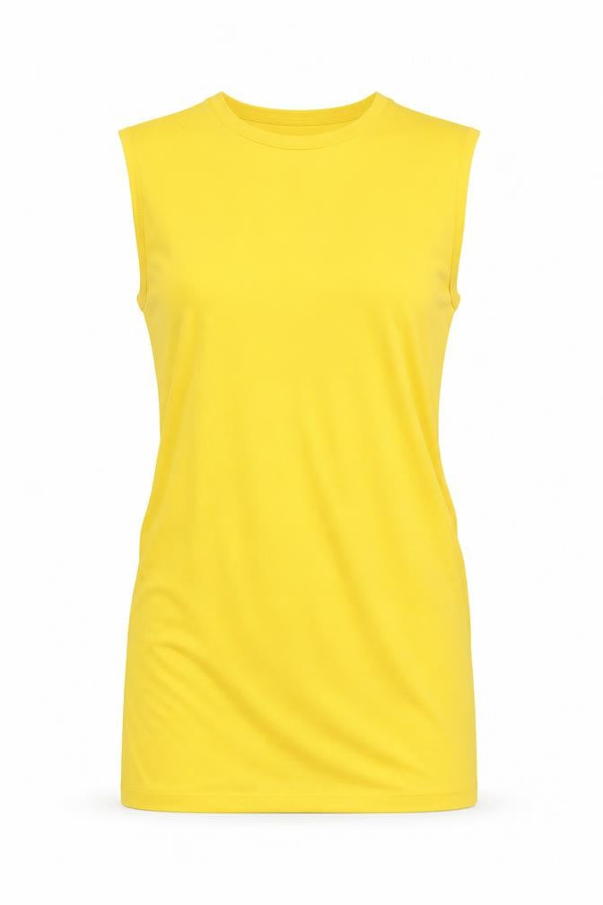 Womens UK Size S Jaeger Yellow Basic Tank