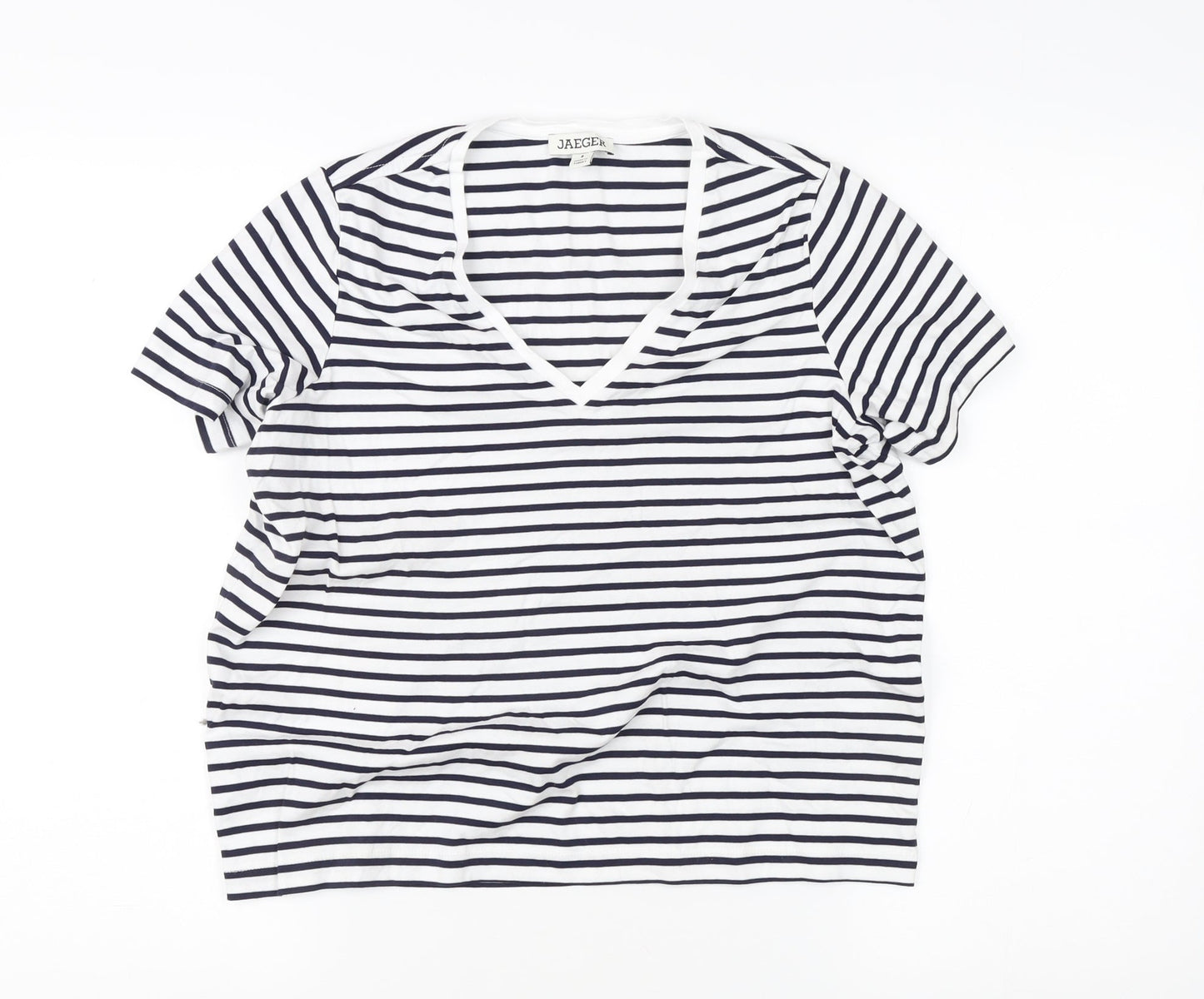 Womens UK Size 8 Jaeger White Basic T-Shirt