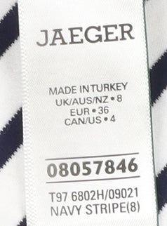 Womens UK Size 8 Jaeger White Basic T-Shirt