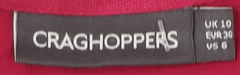 Craghoppers Red Cotton Women's T-Shirt Size 10