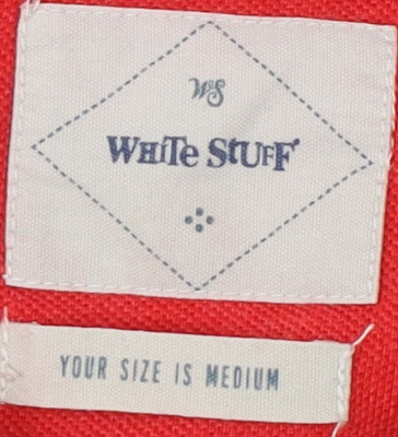 White Stuff Men's Orange Polo Shirt Medium