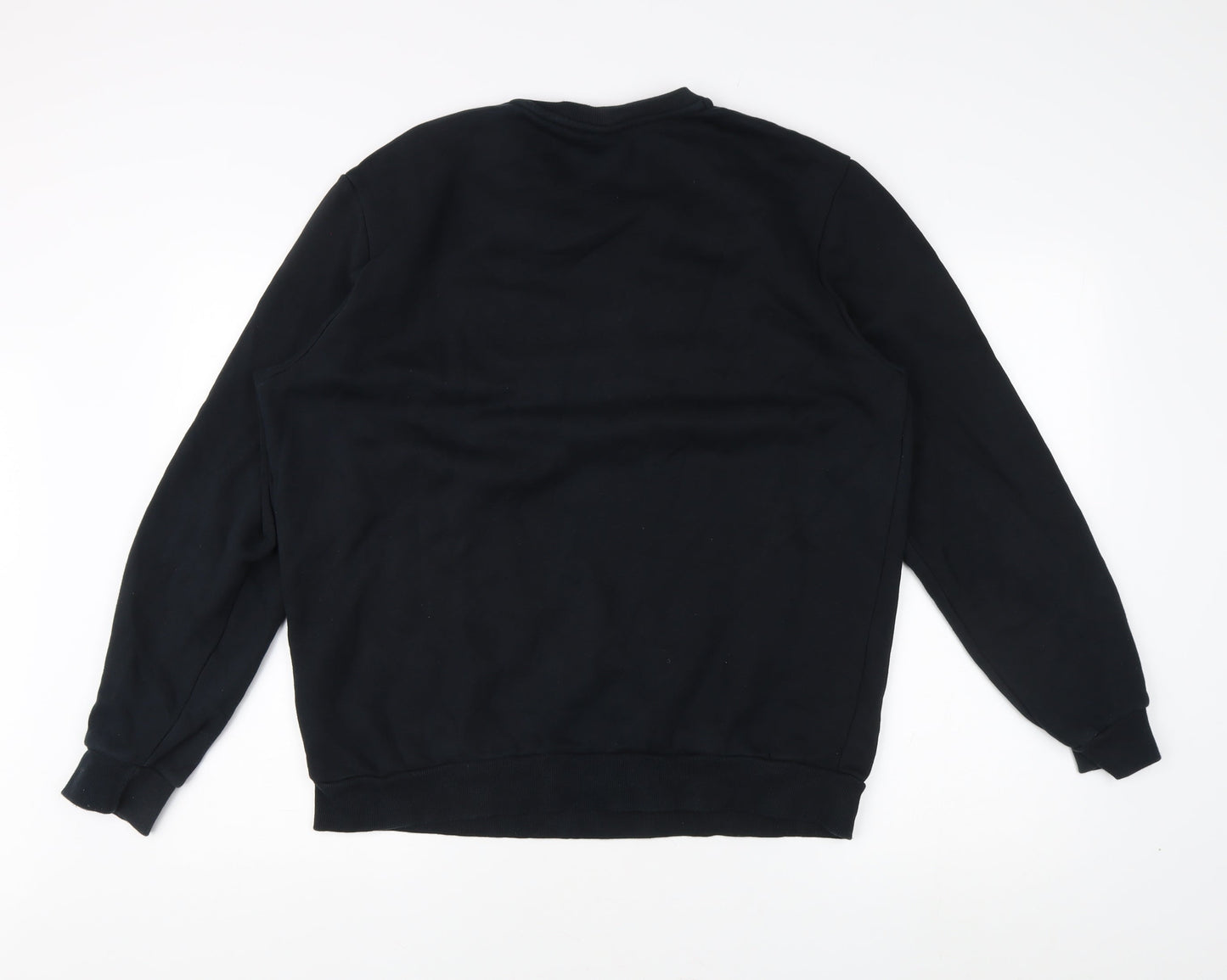 Puma Unisex Black Sweatshirt, Size L, Logo Pullover