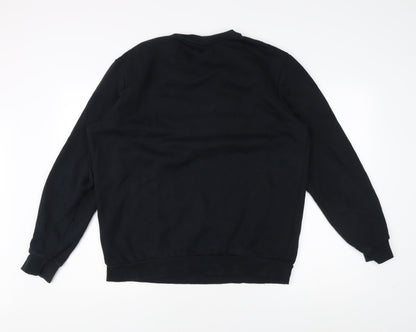 Puma Unisex Black Sweatshirt, Size L, Logo Pullover