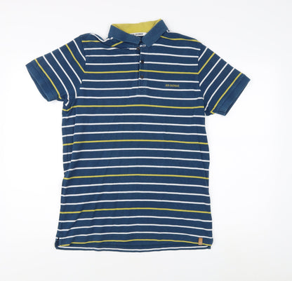 Ben Sherman Men's Blue striped Polo Shirt, Size Medium.