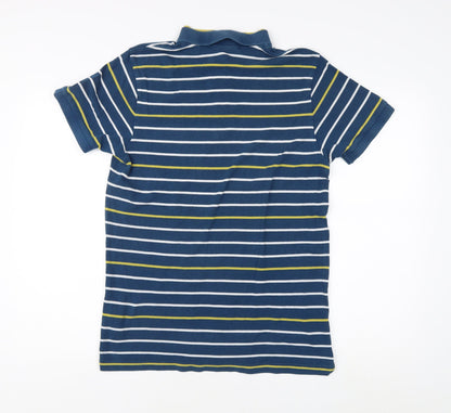 Ben Sherman Men's Blue striped Polo Shirt, Size Medium.