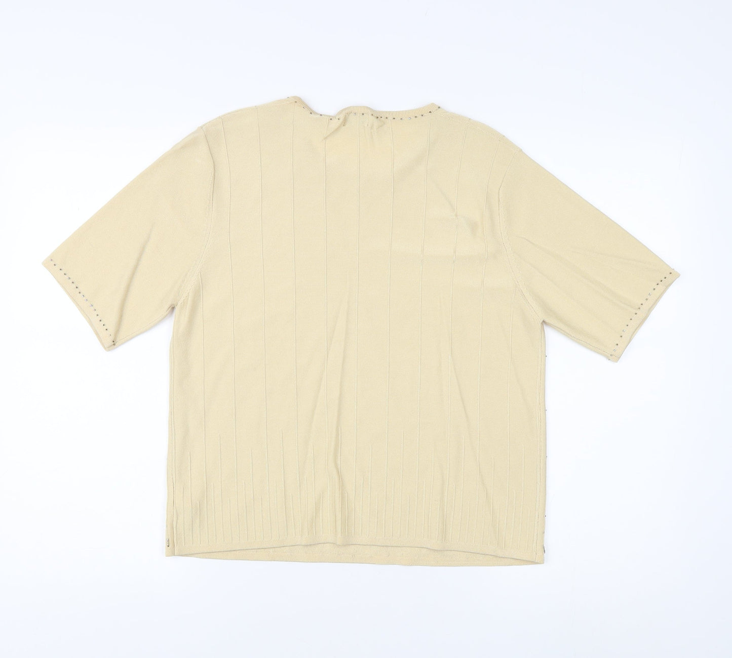Womens UK Size M Viyella Beige Jersey T-Shirt
