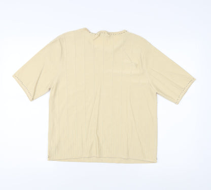 Womens UK Size M Viyella Beige Jersey T-Shirt