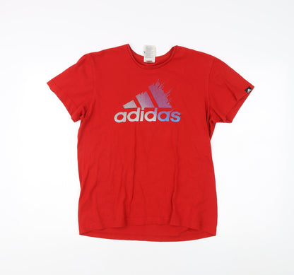 Mens UK Size S adidas Red  T-Shirt