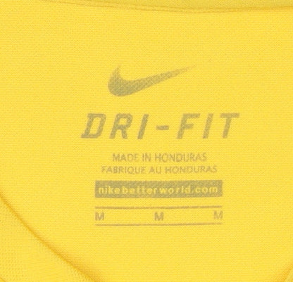 Mens UK Size M Nike Yellow Football Gym & Training T-Shirt
